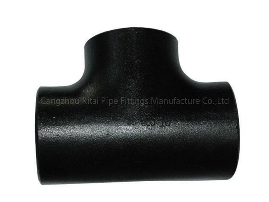 SS400 Tee Fitting Pipa Lurus ASTM A234 WPB Carbon Steel MS Equal EN10253