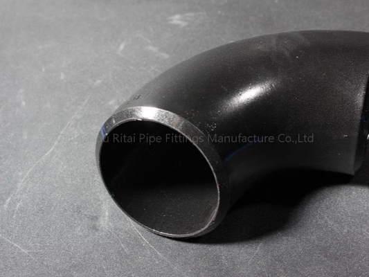 ASTM A234 WPB Carbon Steel Welded Pipe Fittings Sch 40 Sch 80 90 Derajat Hitam