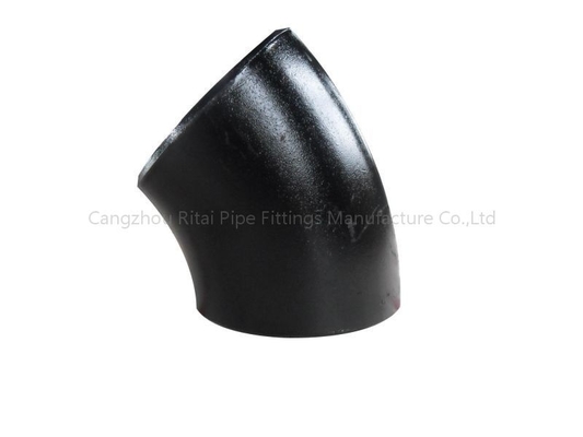 ASTM A234 WPB Carbon Steel Welded Pipe Fittings Sch 40 Sch 80 90 Derajat Hitam