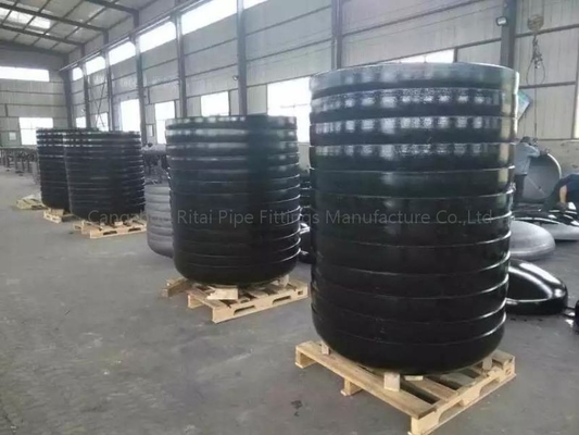 BW Diameter Besar Pipa Baja End Caps Butt Weld STD ASTM B16.9 24 '' Sampai 48 ''
