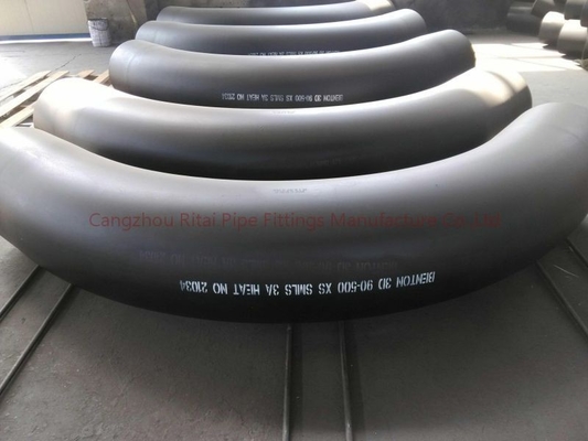 MSS Dn1200 3D Pipe Bends Long Radius 90 Derajat Carbon Butt Welding