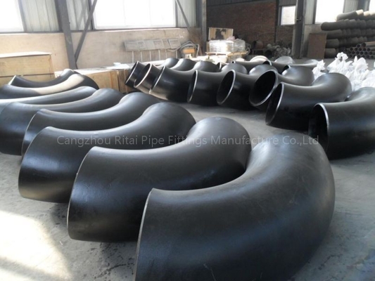 Sch 120 1.5 D Radius Panjang Siku Baja Karbon Butt Weld 90 Derajat STD