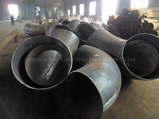A105 Fitting Pipa Baja Diameter Besar EN1092 48 Inch 90 Derajat Siku Tikungan Membujur