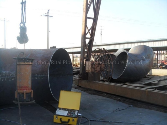 A105 Fitting Pipa Baja Diameter Besar EN1092 48 Inch 90 Derajat Siku Tikungan Membujur
