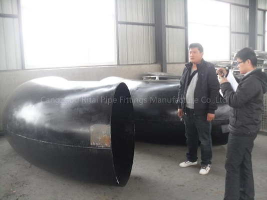 Sch 120 1.5 D Radius Panjang Siku Baja Karbon Butt Weld 90 Derajat STD