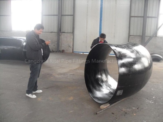 3400NB ASME Pipa Besar Siku Butt Weld Baja Karbon 45 Derajat Ukuran Besar Laut