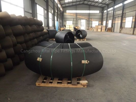 ASTM 1200 NB Pipa Besar Siku Radius Pendek 45 Derajat BW Baja Karbon Diameter Besar