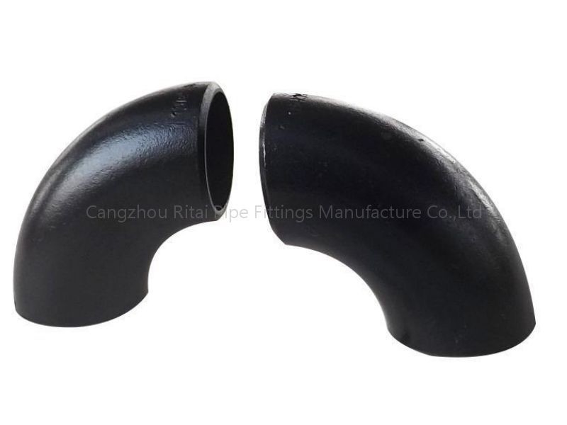 JIS A234 Welded Pipe Fittings Panjang Radius Siku 90 Derajat 45 180 Derajat Baja