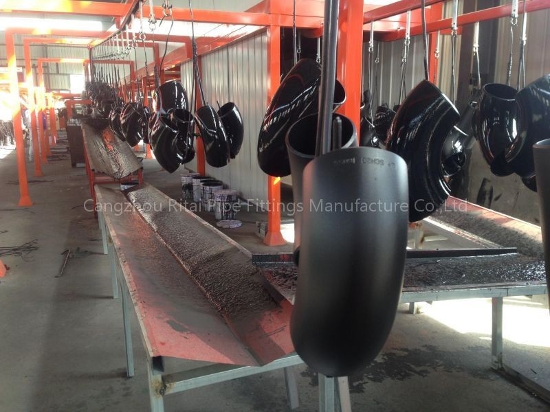 ASTM A234 WPB Carbon Steel Welded Pipe Fittings Sch 40 Sch 80 90 Derajat Hitam