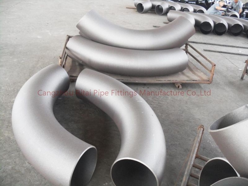 DIN2605 Panjang Radius 90 Bend Pipe Sch 80 DIN BS EN10253 ST37.2 Karbon 3D 5D